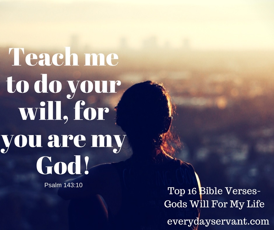 Top 16 Bible Verses - Gods Will For My Life - Everyday Servant